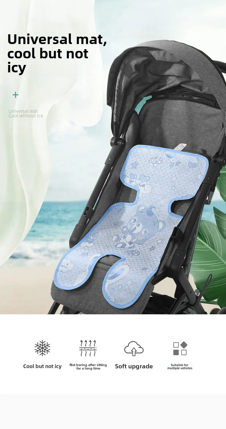 Universal Baby Stroller Seat Pad Summer Washable Cooling Mat Cushion for Stroller Car Seat High Chair Pushchair Sleeping Cushion