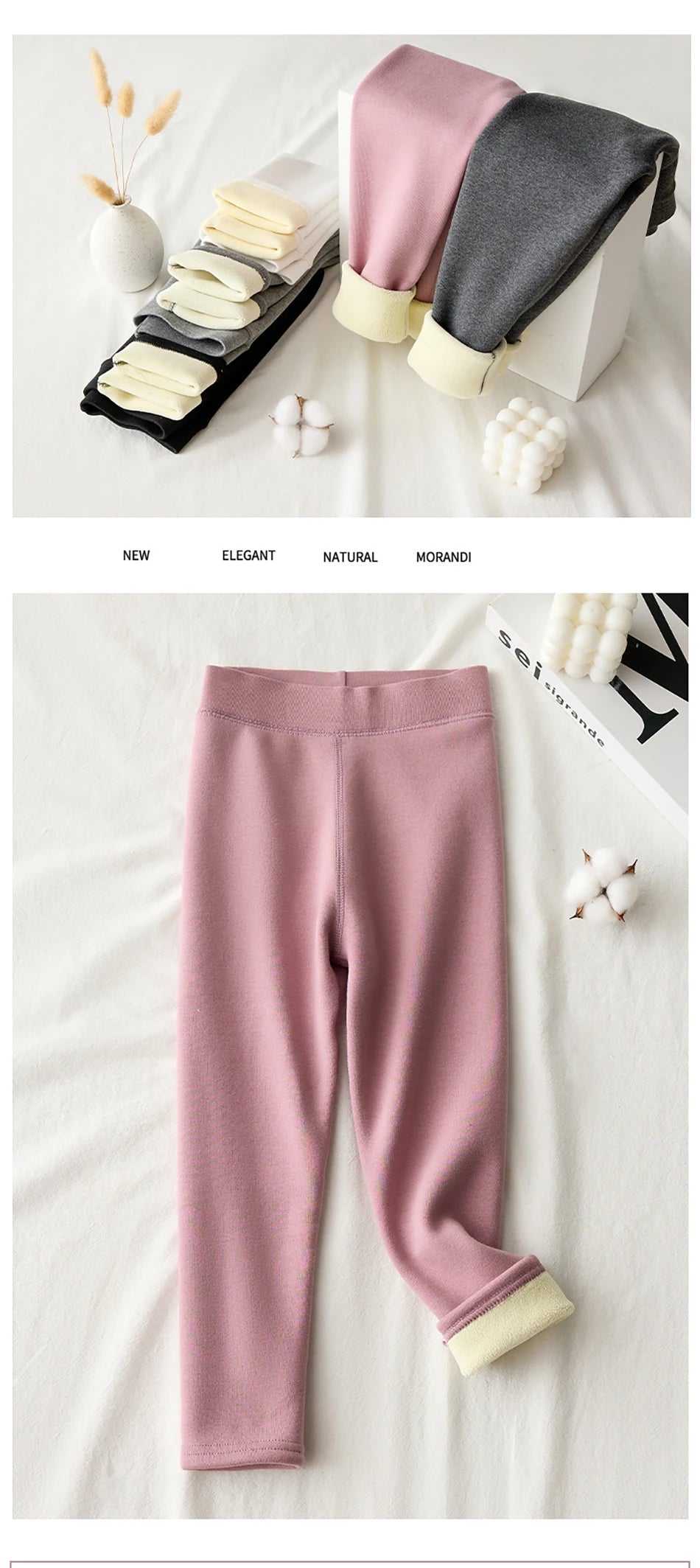Thickened and Warm Girls Winter Fleece Long Pants Children Comfort Soft Leggings Kids Fashion Outerwear Bottoms School Clothes