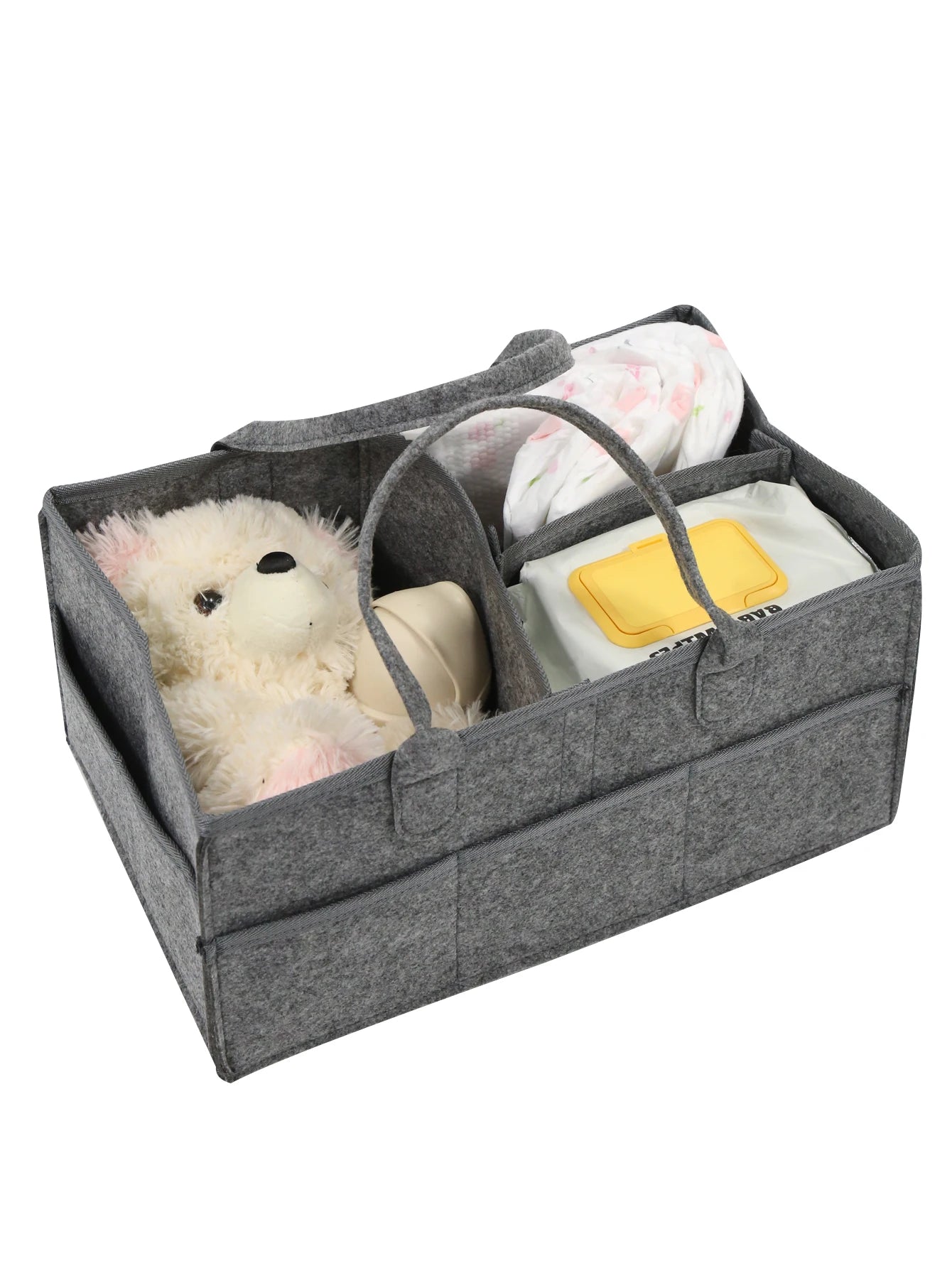 Baby Stroller Accessories Organizer Mommy Tote Bag Foldable Storage Baby Diaper Hanging Bags Thicken Portable Mom Tote Basket