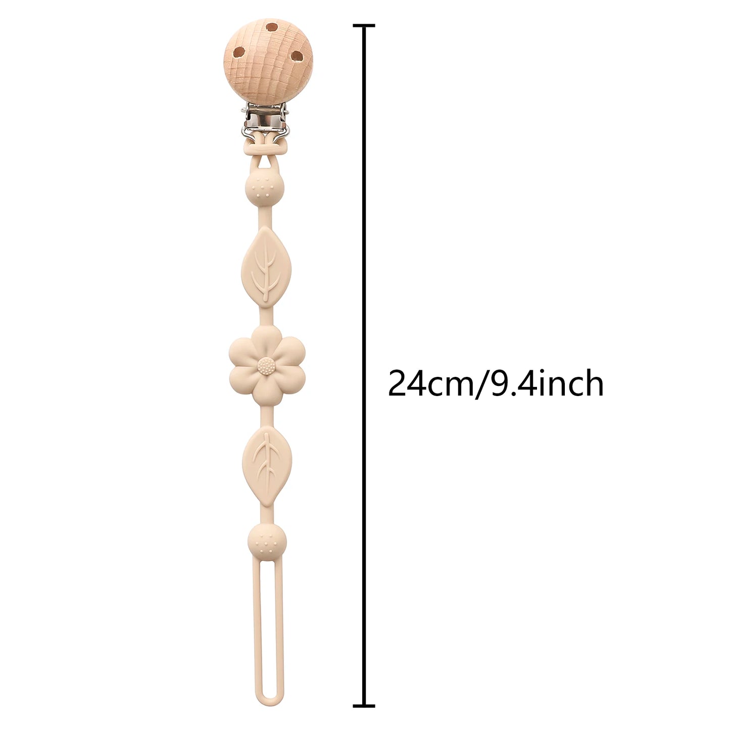 1pcs Baby Silicone Pacifier Chains, Flower Anti Loss Adjustable Pacifier Holder For Newborn, Suitable For Baby Toy Products