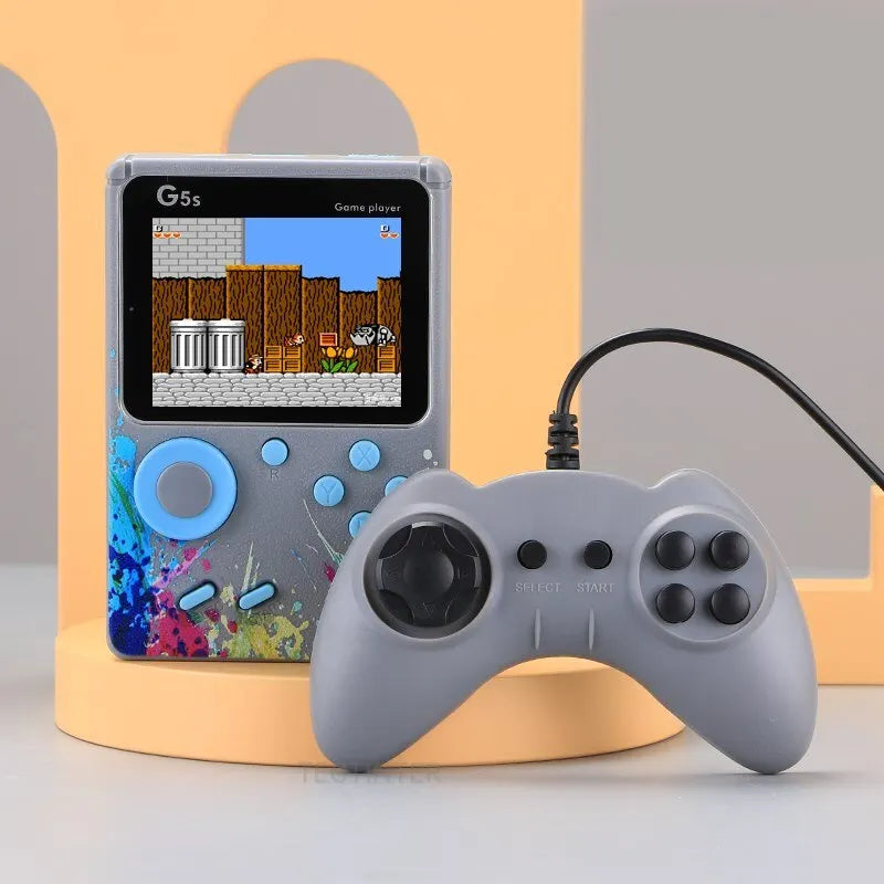 TECTINTER Video Game Console Mini Portable Retro TV Handheld Game Player Built-in 500 Games LCD Screen AV Output Support 2 Play