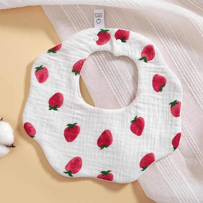 Baby Bibs Cartoon Gauze Muslin Baby Kids Bandana Feeding Burp Cloth Soft Newborn Infant Saliva Towel Baby Girl Boy Accessories