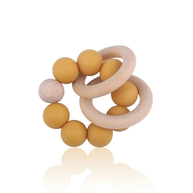 Teethers for Baby Teething Toy Silicone Bead Chew Newborn Bath Bébé Accessories Mordedores De Silicona Para Silicone toys
