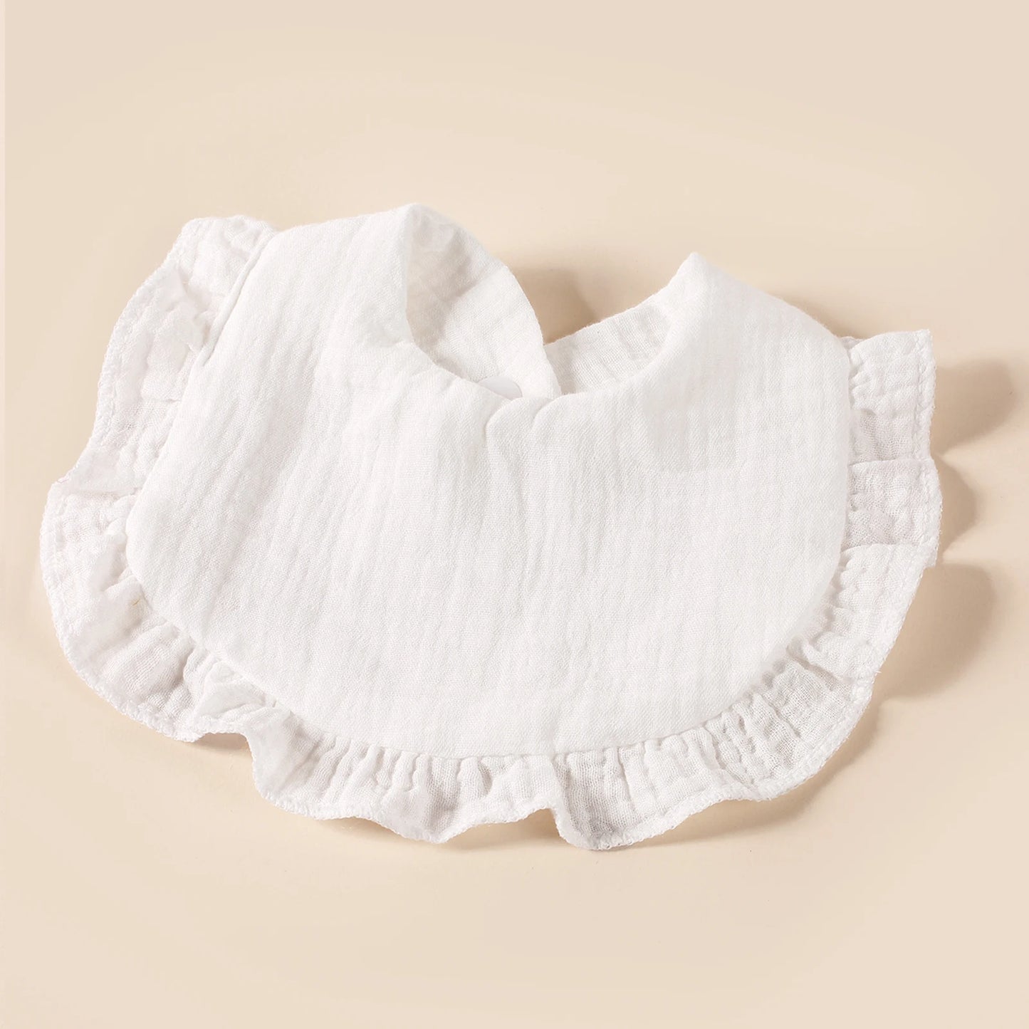 8pcs Newborn Cotton Ruffle Bibs Kids Feed Drool Bibs Toddler Cute Salive Towel Hot Sale Baby Burp Cloth