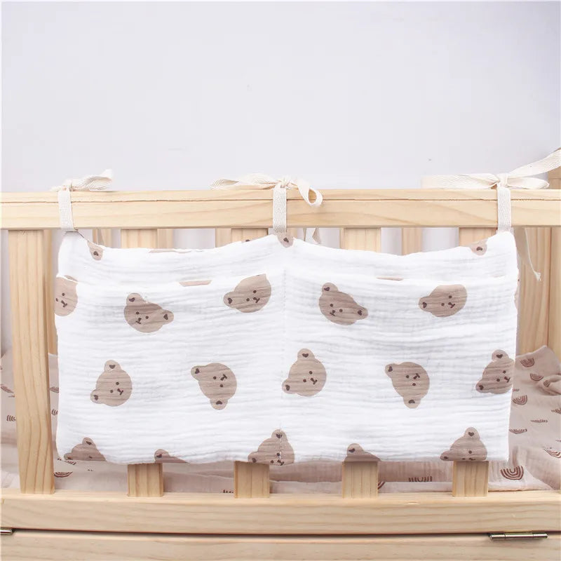 Baby Diaper Bag Multifunctional Crib Storage Bag Toddler Bed Headboard Organizer For Kids Baby Bedding Accessories Newborn