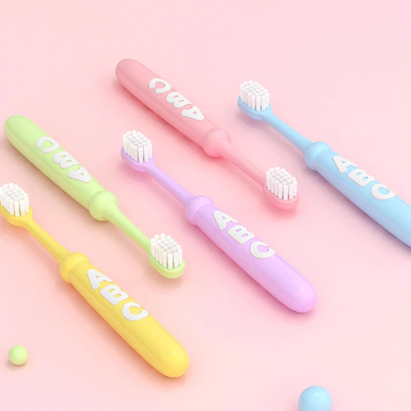 4/10 pcs Children's soft bristled toothbrush, cleaning and protecting gums, suitable for babies aged 6-12 years old