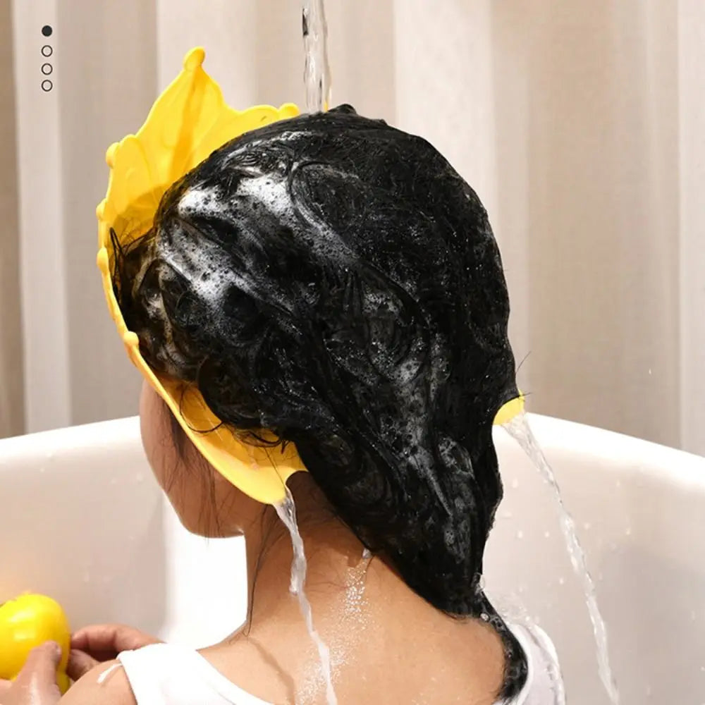 Shampoo Shield Bath Head Cover Baby Shower Cap Adjustable Hair Wash Hat for Newborn Infant Ear Protection