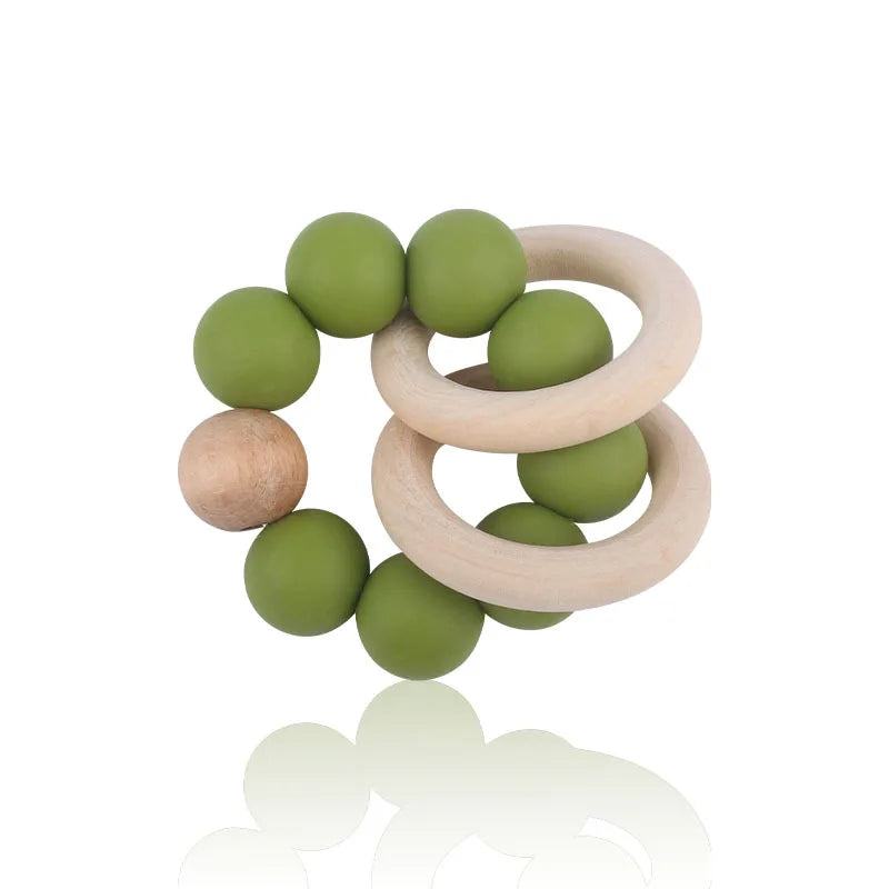 Teethers for Baby Teething Toy Silicone Bead Chew Newborn Bath Bébé Accessories Mordedores De Silicona Para Silicone toys