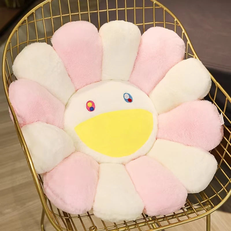40/60cm Sunflower Plush Pillow Soft Plush Flower Pillow Plant Mat Sofa Bed Sleep Back Pillow Kawaii Room Decor Gifts