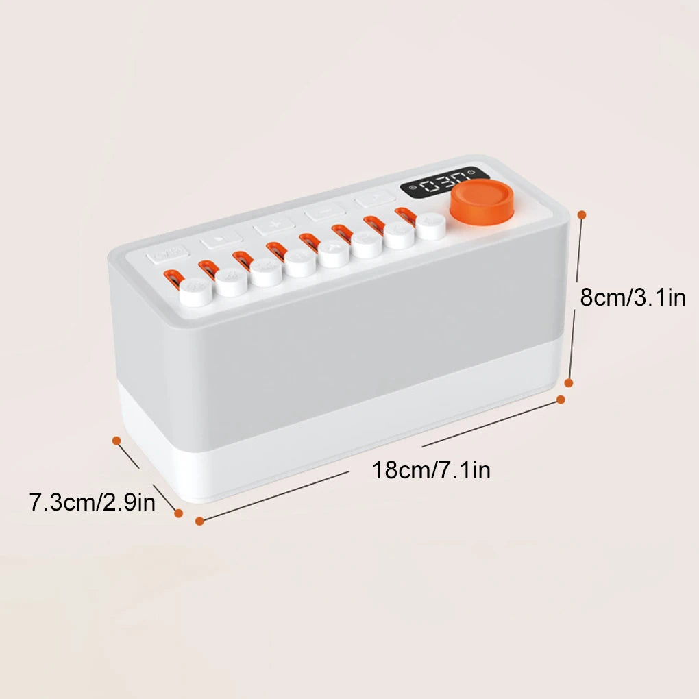 Smart Sleep Aid Speaker RGB 12 Colors Night Light With 8 Nature Sounds White Noise Sleep Machine Bluetooth-compatible Speaker