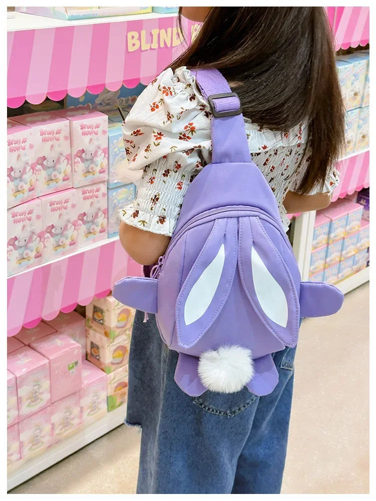 Fashion Children School Bags Bunny Portable Backpacks Kids Travel Rucksacks Cute Boys and Girls School Book Backpack Chest Bag