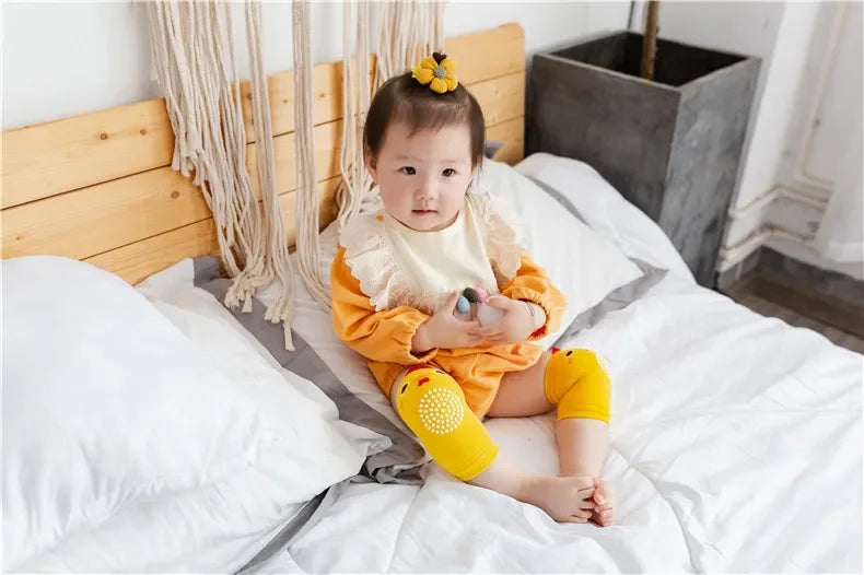 0-3 Years Cotton Baby Knee Pad Girls Boys Anti-slip Knee Pads Newborn Protector Crawling Elbow Cushion Kid Leging Kneecaps