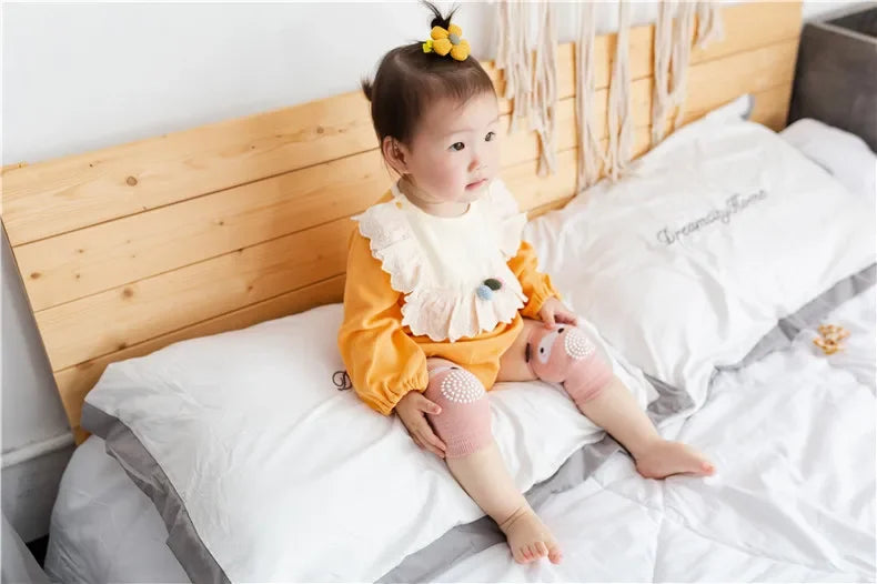0-3 Years Cotton Baby Knee Pad Girls Boys Anti-slip Knee Pads Newborn Protector Crawling Elbow Cushion Kid Leging Kneecaps