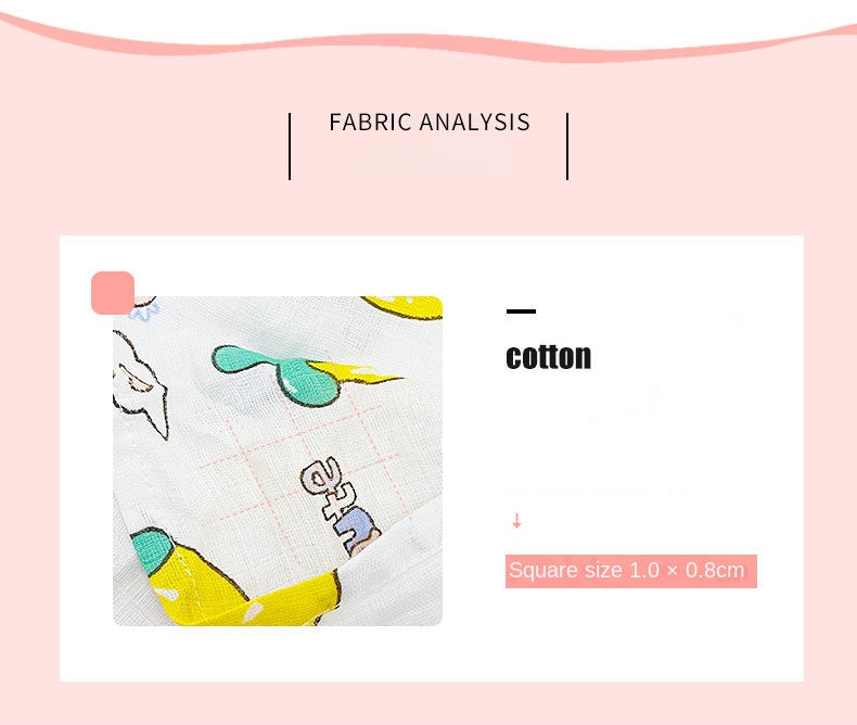 Baby Bath Towel Kids Bathrobe Child Blanket Wrap for Newborn Infant Toddler Boys Girls Gauze Cotton 110*110cm