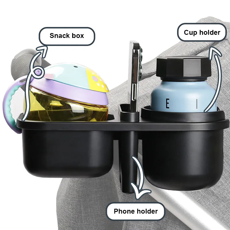 Baby Stroller Accessories coffee Cup Holder universal tricycle pram Water Bottle mobile phone and drink holder wheelchair cart