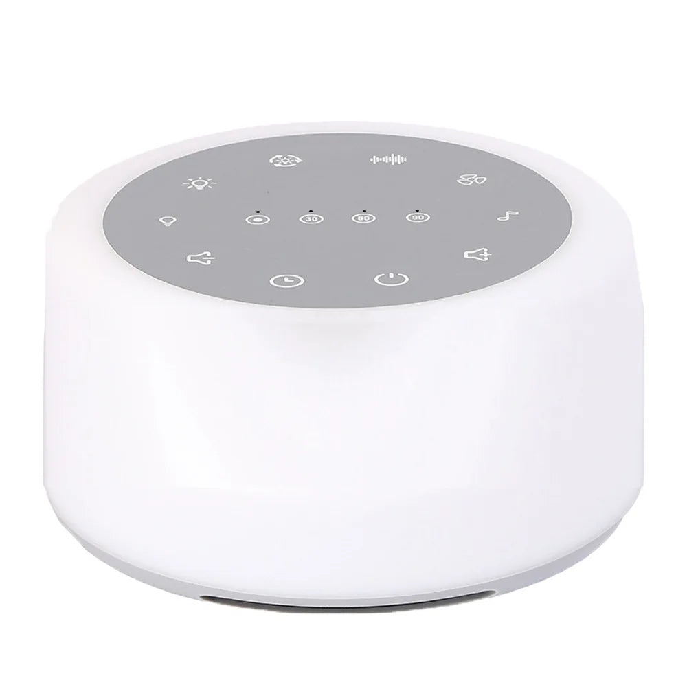 Hot Sale Physical Therapy Equipments Portable Sleep Fan Sound Machine White Noise Machine with RGB Night Light For Baby
