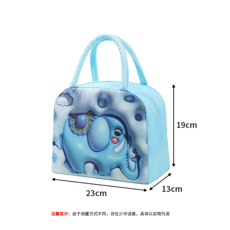 Kids Lunch Bag for School Portable Thermal Bag Children Cartoon Insulated Lunch Bag Cooler Bento Pouch Dinner Container Handbags