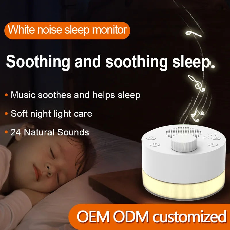 White Noise Machine with Warm Light 24 Natural Sounds Sleep Aid Deep Relaxation Soothing Sleep Aid Equipment