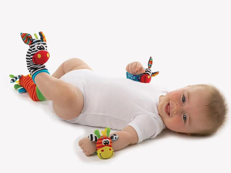 0-12 Months Baby Rattles Toys Animal Socks Wrist Strap +Rattle Baby Foot Socks Bug Wrist Strap Toddler Socks Pacifier Toys