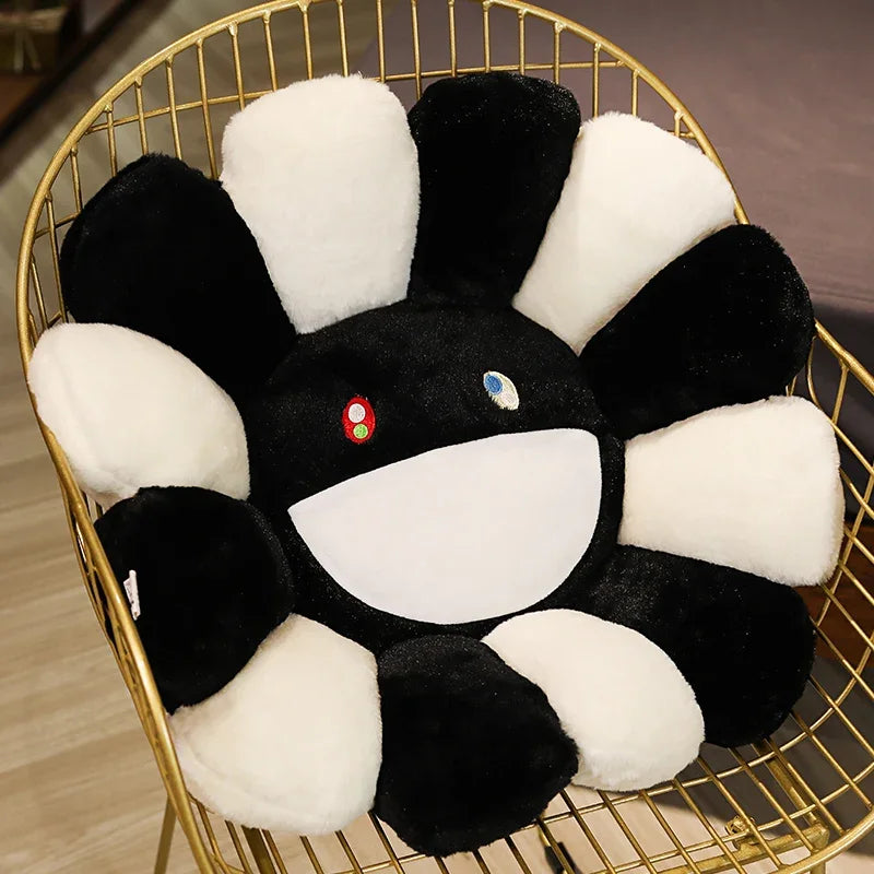 40/60cm Sunflower Plush Pillow Soft Plush Flower Pillow Plant Mat Sofa Bed Sleep Back Pillow Kawaii Room Decor Gifts