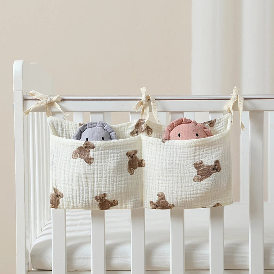 Baby Diaper Bag Multifunctional Crib Storage Bag Toddler Bed Headboard Organizer For Kids Baby Bedding Accessories Newborn