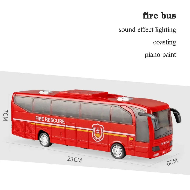 School Bus Toys Cars Plastics Little Cars City Bus With Sound And Light Up Friction Powered Cars Play Toys Gift For Kids