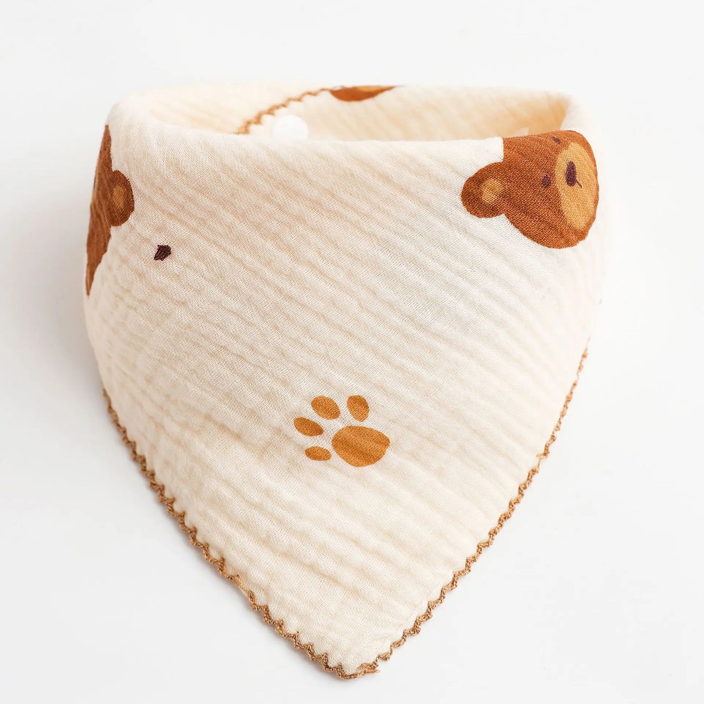 Baby Cotton Bibs Triangle Soft Lace Burp Cloth Saliva Towel Apron Bandana Scarf for Boys Girls Feeding Drool Bib Korean Style
