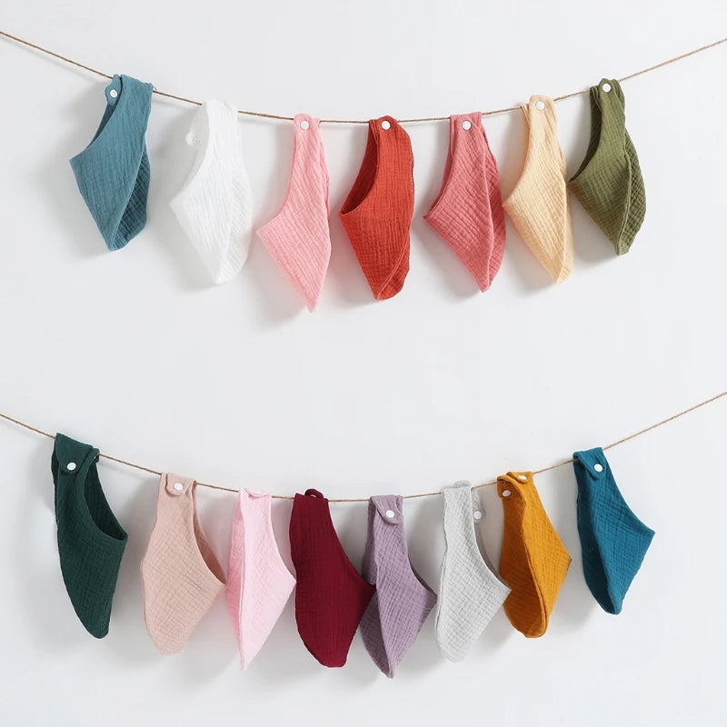 Baby Infant Cotton Bib Solid Color Scarf Feeding Saliva Towel Bandana Burp Cloth Boy Girl Babies Accessories Newborn