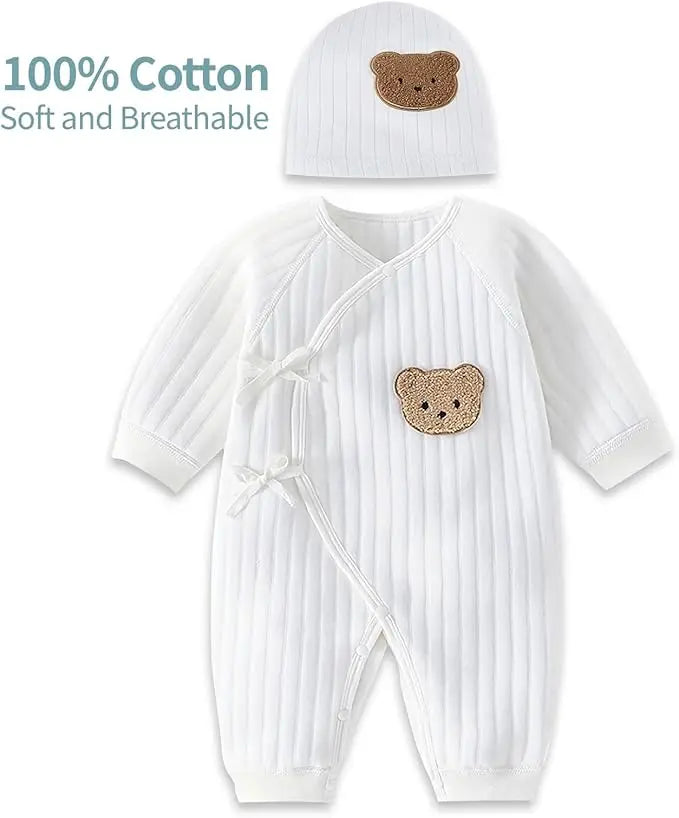 Boys Girls Bodysuit Newborn Winter Onesie Clothes Cotton Toddler Home Wear 0-6M Thickened Spring and Autumn Clothing