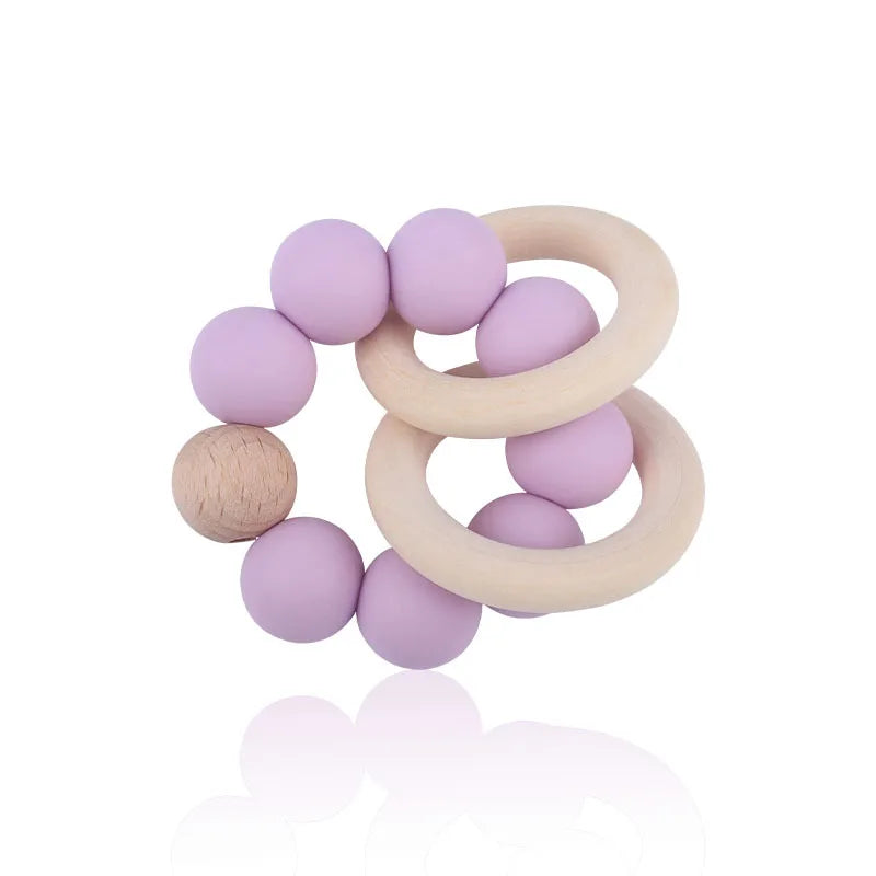 Teethers for Baby Teething Toy Silicone Bead Chew Newborn Bath Bébé Accessories Mordedores De Silicona Para Silicone toys