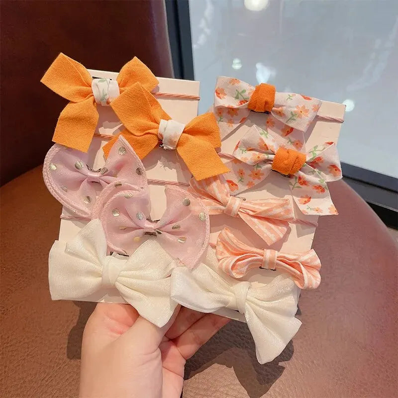 10pcs Hair Accessories Girls Scrunchies Aesthetic Lacos De Cabelo Infantil Bands Kids Bandeaux Elastiquec Headbands Bandes Cute