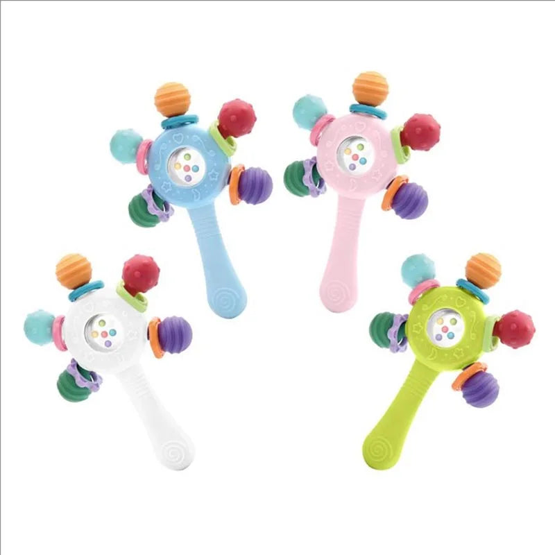 Baby Development Toys 0 6 12 Months Sensory Baby Teether Rattle Hand Grip Toys Soft Teething Educational Toys Games For Babies