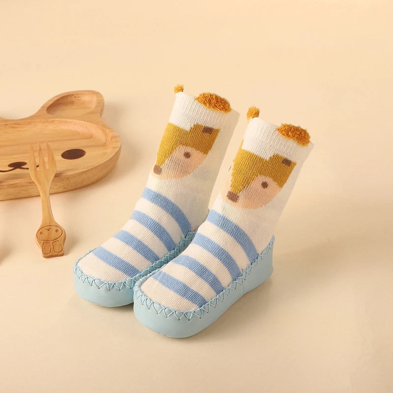 2025 New Born Baby Socks with Rubber Soles Infant Baby Girls Boys Shoes Spring Autumn Baby Floor Socks Anti Slip Soft Sole Sock