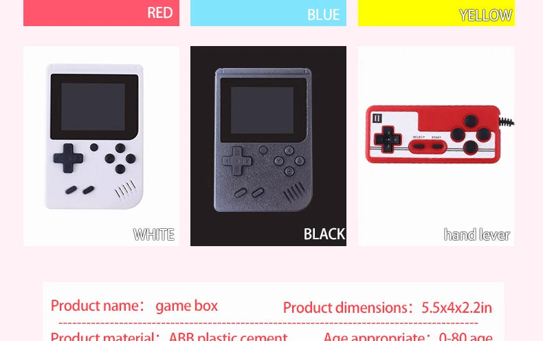 2.4 Inch LCD Screen Retro Video Game Console Built-in 400 In Handheld Portable Game Console Christmas Gift Christmas