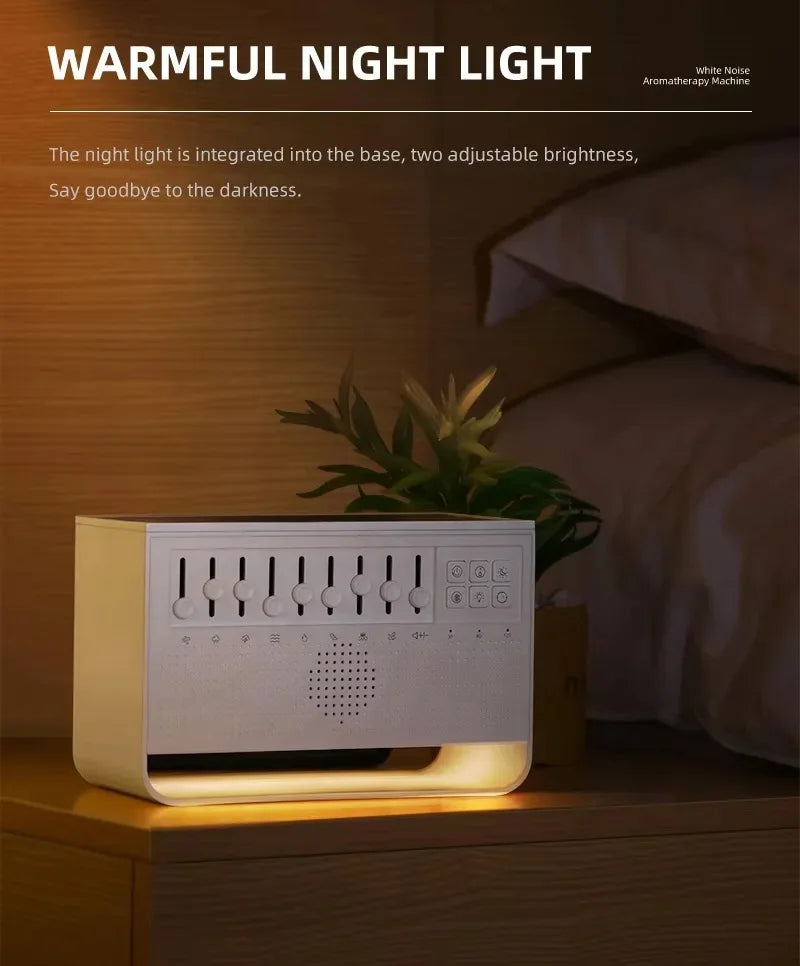 C221 Portable White Noise Built-in Bluetooth Speaker Humidifier Sleep Aid Device All-in-one Machine with 8 Group Nature Sounds