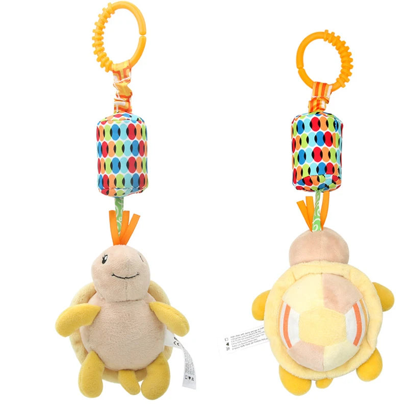 Baby Hanging Rattles Soft Sensory Learning Toy Plush Animals Stroller Infant Car Bed Crib Travel Activity for Babies Toddlers