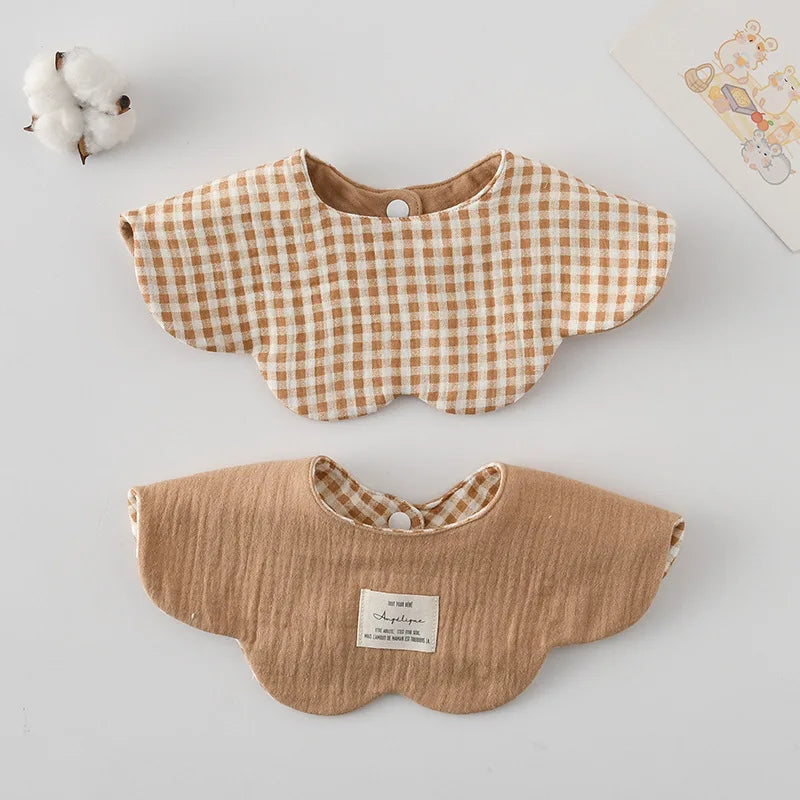 New Cute Cartoon Two-sided Usable Baby Feeding Drool Bib Infants Saliva Towel Cotton Burp Cloth For Newborn Toddler Kids Bibs
