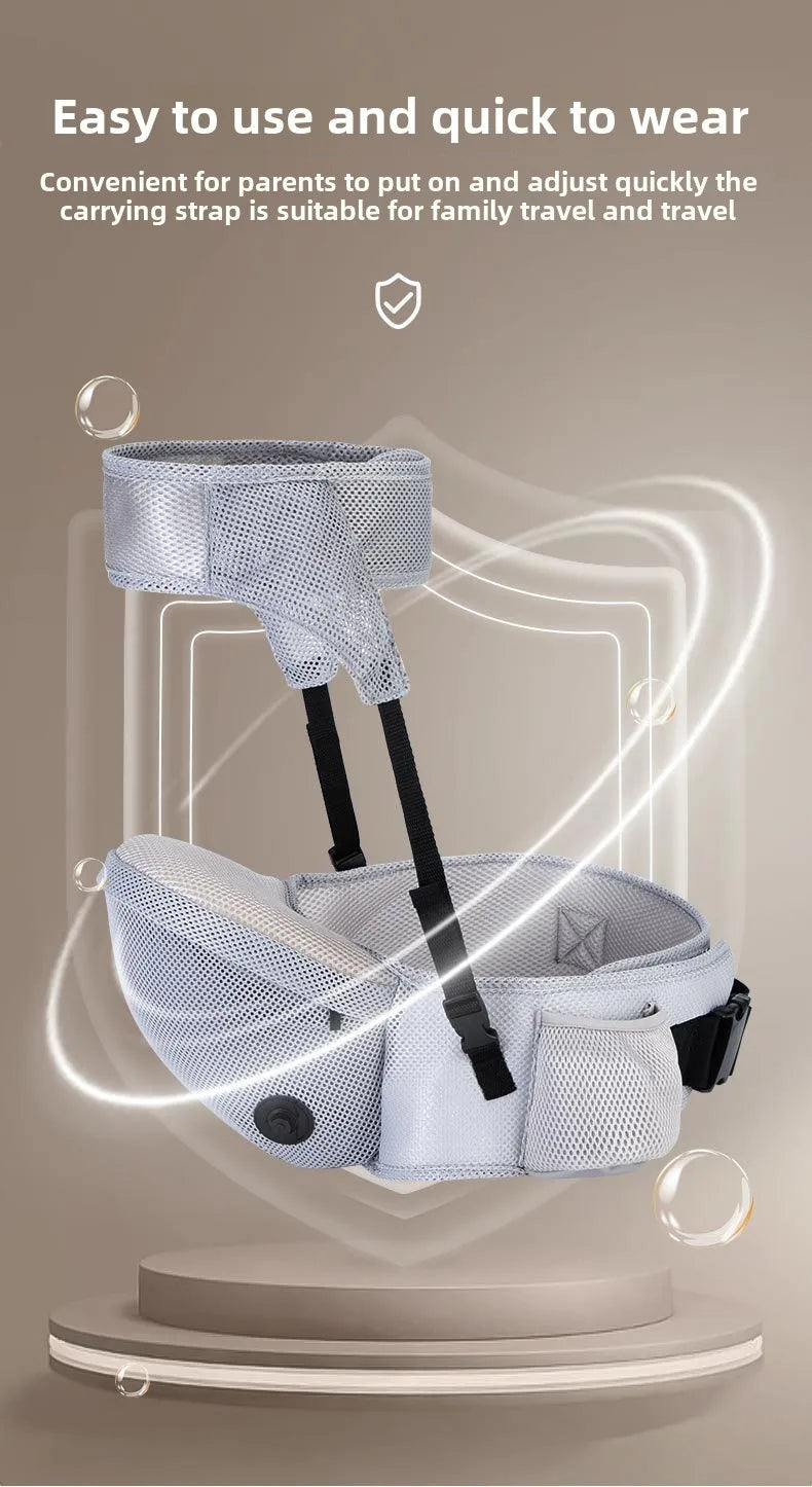 4-48 Mouths Baby Sling Bebes Waist Stool Baby Bag Carrier Wrap Portable Kid Hip Seat with Safety Sling Multifunctional Seat Belt