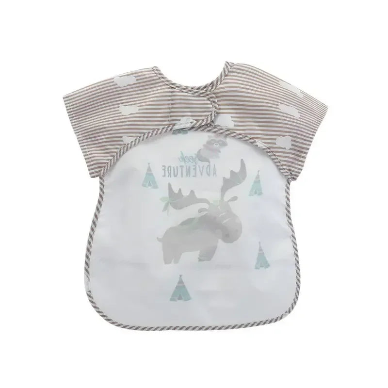 0-3Y Boys Girls Burp Clothes Waterproof Eating Smock Infant Toddler Baby Cartoon Sleeveless Art Apron Animal Smock Soft Baby Bib