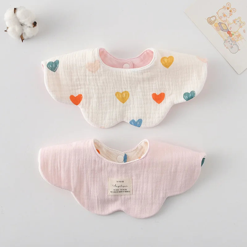 New Cute Cotton Baby Feeding Drool Bib Infants Two-sided Usable Saliva Towel Soft Burp Cloth For Newborn Toddler Kids Bibs