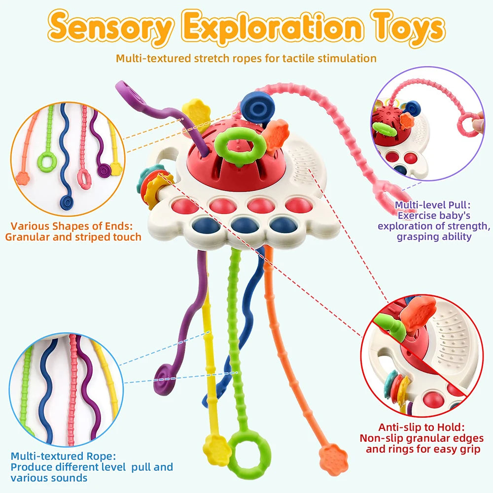 Baby Toys 0 12 Months Silicone Teething Toy Remote Control Shape Bear Teether Chew Toys Relief Teeth Gum Sensory Toys for Babies
