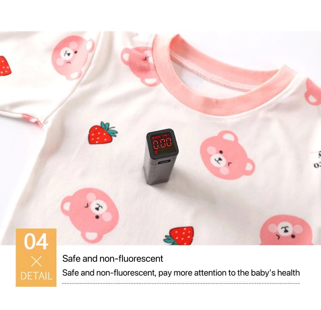1pcs Children's Underwear Set Kids Soft Cotton Pajamas Boys Girls Baby Spring Autumn Cute Cartoon Long Sleeve Home Sleepwear