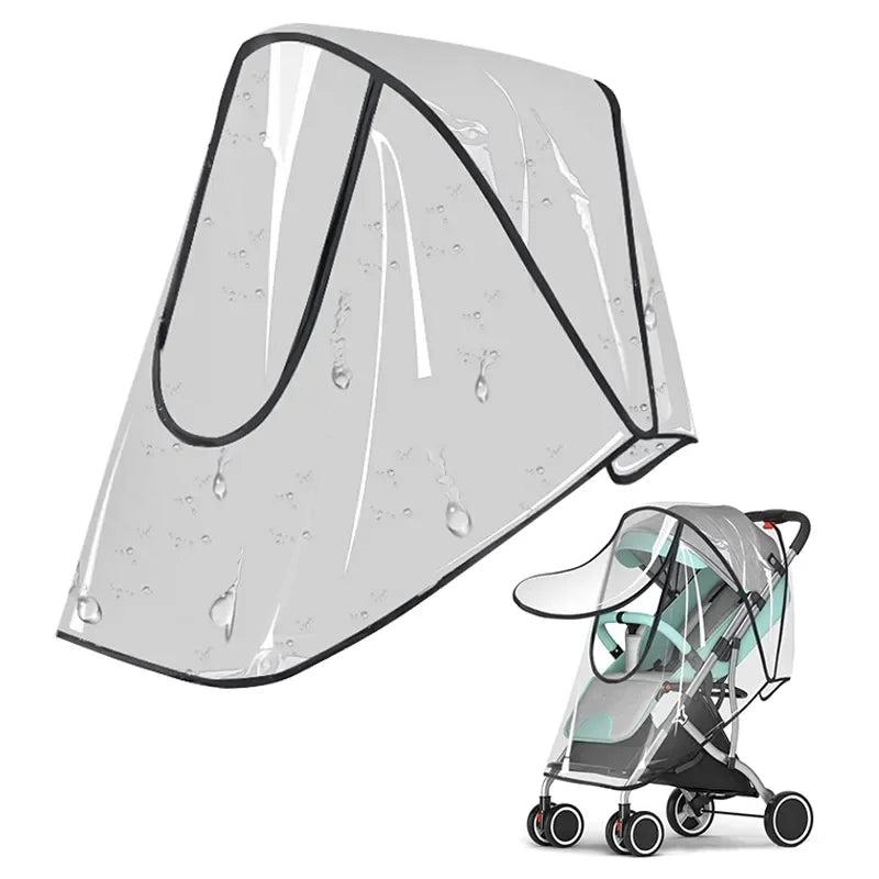 Universal Waterproof Rain Cover For Prams Pram Accessories Transparent Dust Cover Open Zip Umbrella Rainy Season Waterproof