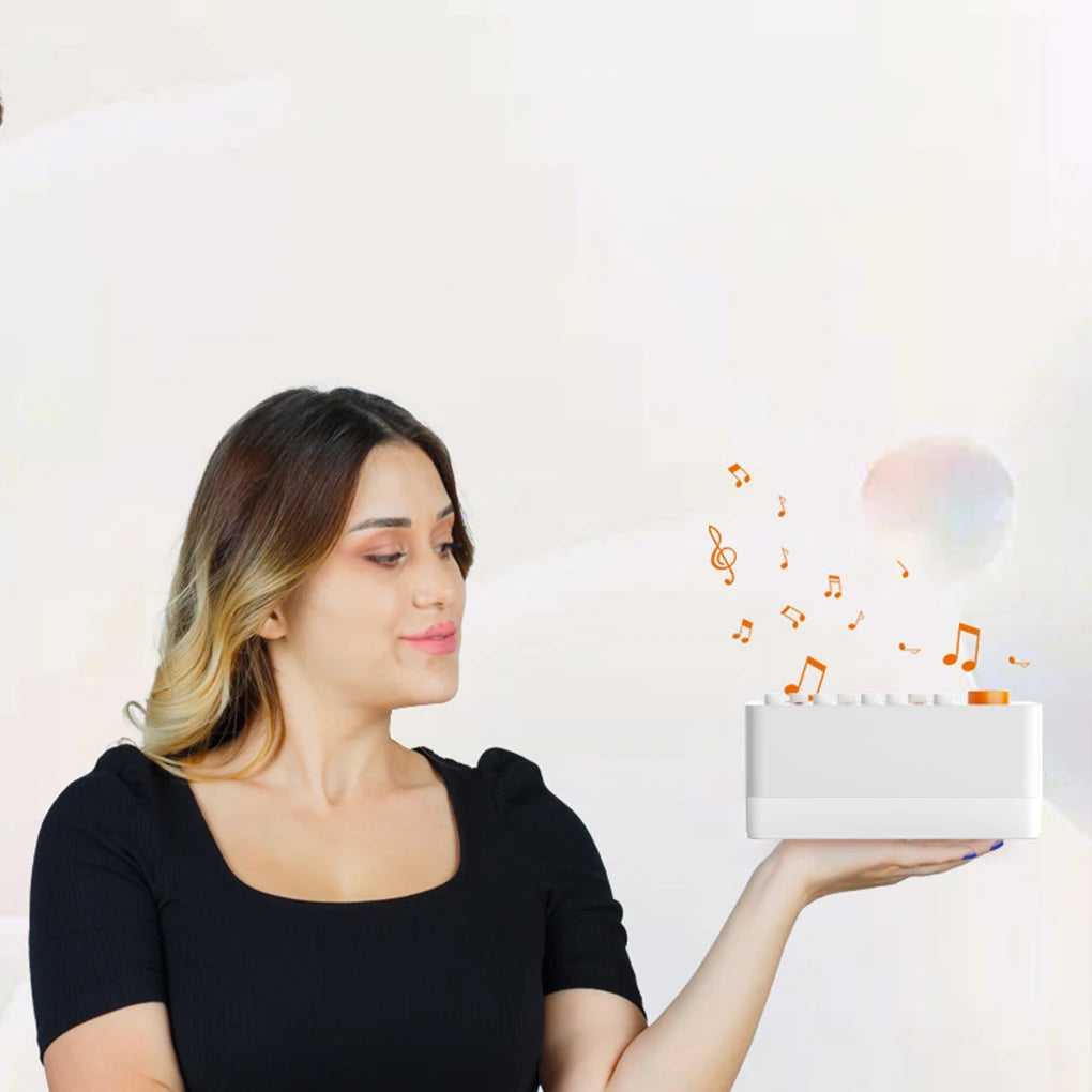 Smart Sleep Aid Speaker RGB 12 Colors Night Light With 8 Nature Sounds White Noise Sleep Machine Bluetooth-compatible Speaker