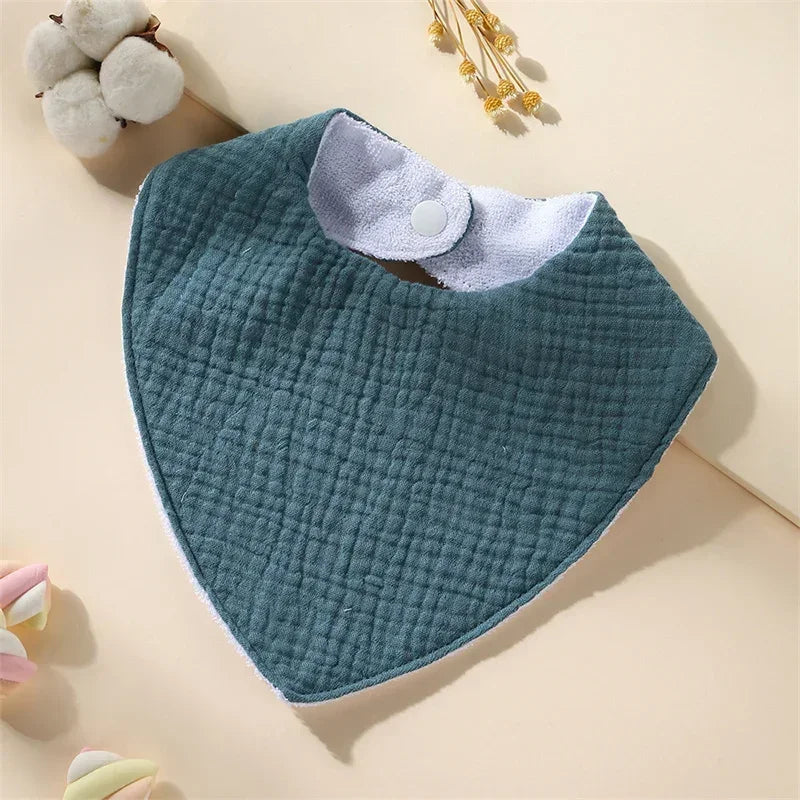 New Baby Cartoon Animal Triangle Bib Pure Cotton Waterproof Boy Girl Kid Printed Saliva Towel Newborn Infant Anti Spitting Cloth