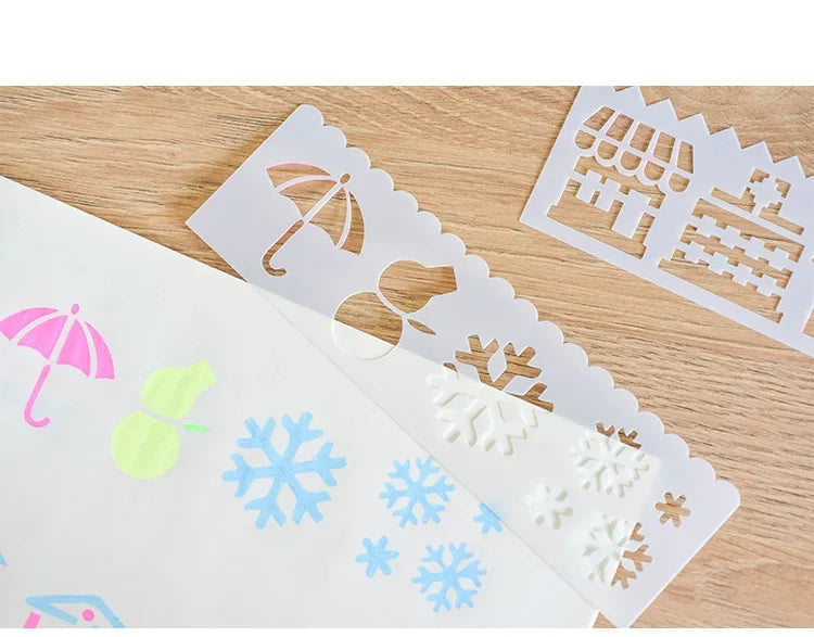 Journamm Finger Painting Kit Drawing Stencils Colorful Inkpad DIY Scrapbooking Creative Stationery Paint Tool School Supplies