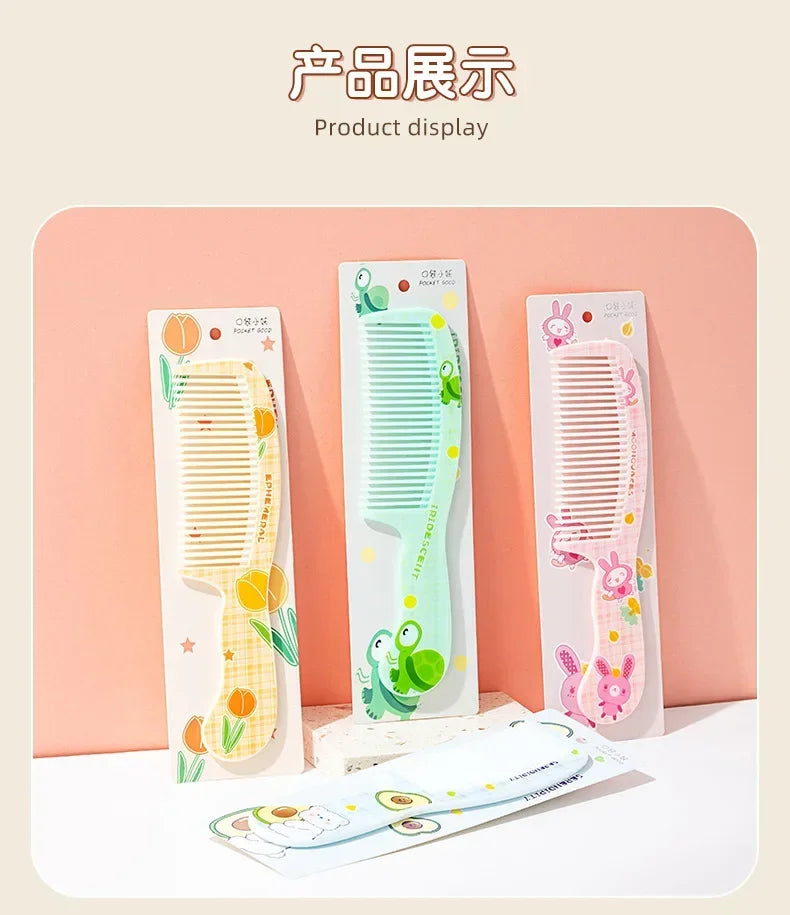 Baby Portable Untangling Hair Brush Health Care Tools Combs Kids Cute Rabbit Bear Children Hairbrush Comb for Girls Accessories