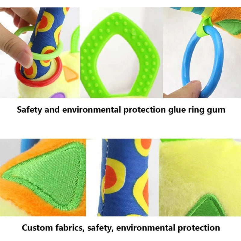 Soft Infant Crib Bed Stroller Mobile Hanging Rattle Baby Educational Toys Brain Developmental Hand Grip Cute Stuffed Animal Toys