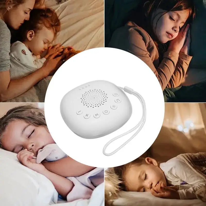 White Noise Machine Portable Sleep Calming Accessories USB Rechargeable Sleep Aid Soother For Bedroom Nursery Travel Meditation