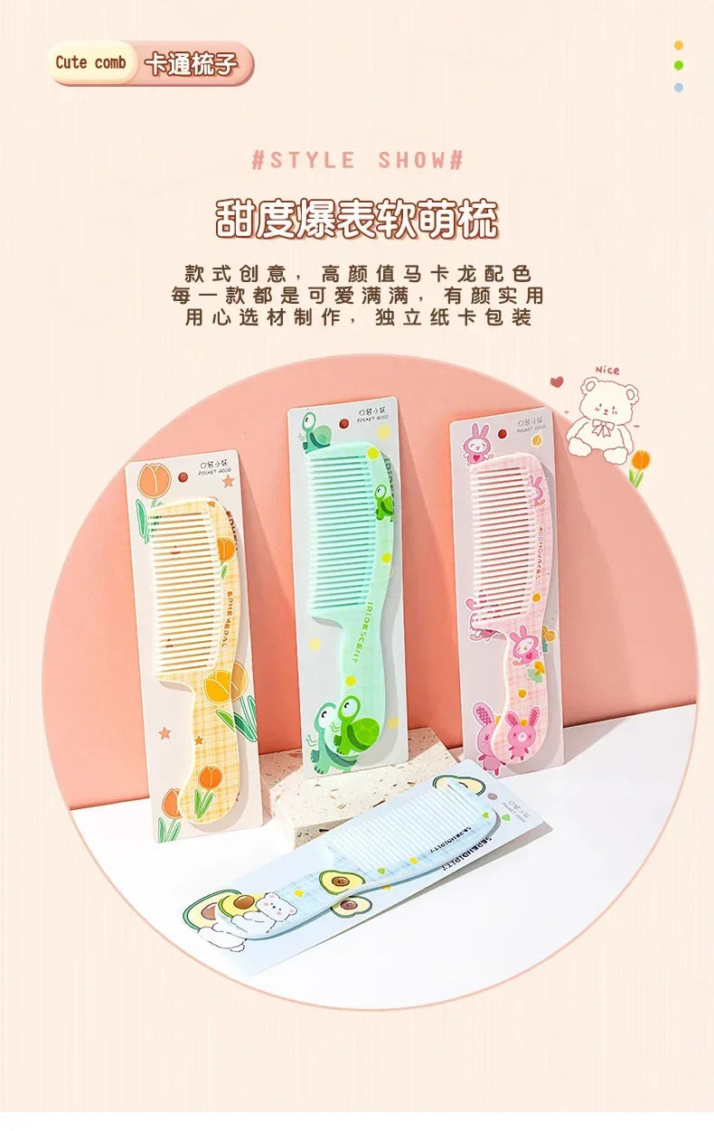 Baby Portable Untangling Hair Brush Health Care Tools Combs Kids Cute Rabbit Bear Children Hairbrush Comb for Girls Accessories